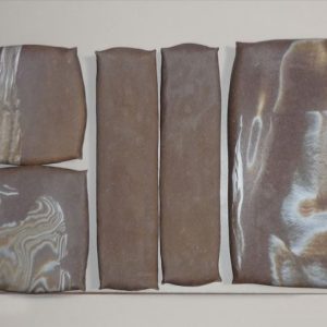 Brown and white set of wallpieces